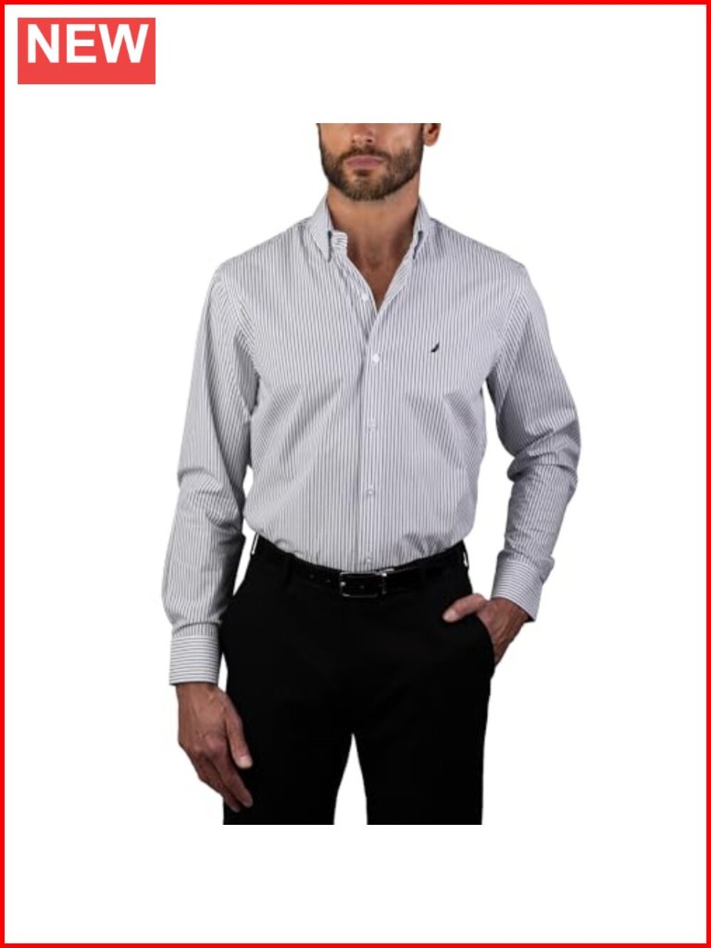 Slim Fit 100% Cotton Mens Long Sleeve Wrinkle Resistant Dress Shirt